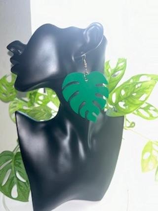 Monstera Leaf Earrings